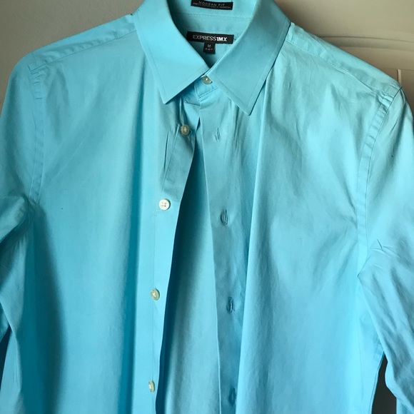 Express Blue button down shirt - Picture 1 of 3
